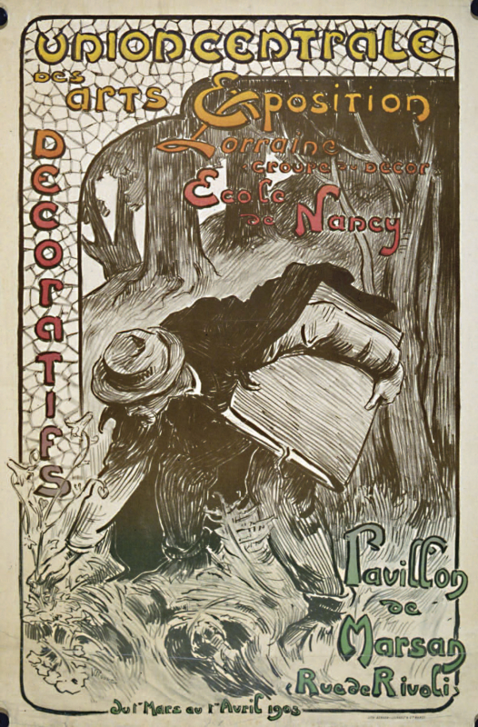 Affiche de V. Prouvé pour l’exposition lorraine, groupe des arts décoratifs