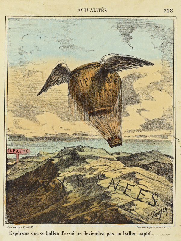 Lithographie coloriée à la main. [Paris], A. de Vresse, Destouches Lith., [entre 1850 et 1870]