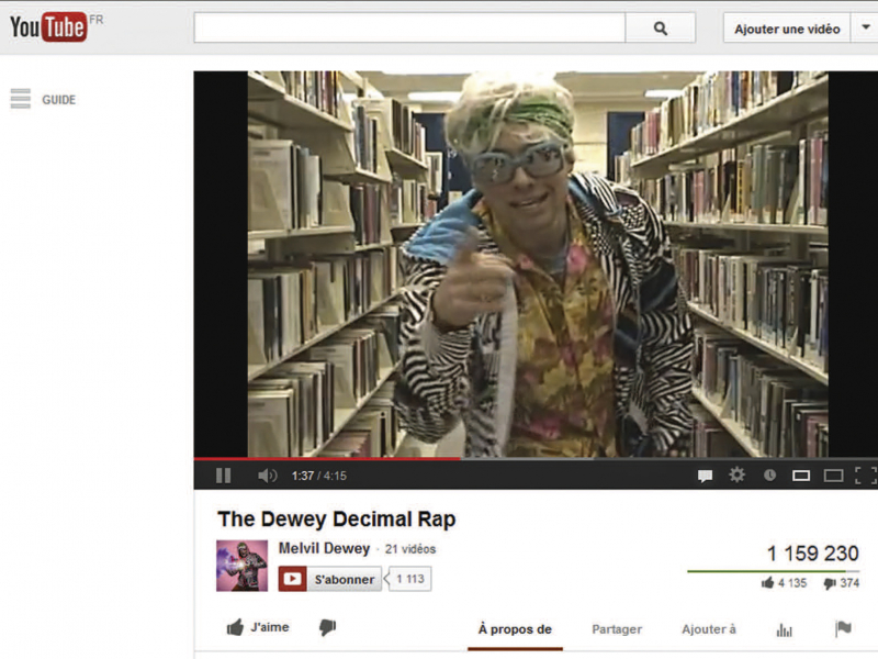 Pour réviser les principales classes de la Dewey (en anglais) tout en chantant, la vidéo du Dewey Decimal Rap, créée par Scooter Hayes, bibliothécaire à la bibliothèque publique de Wilmington (Caroline du Nord)