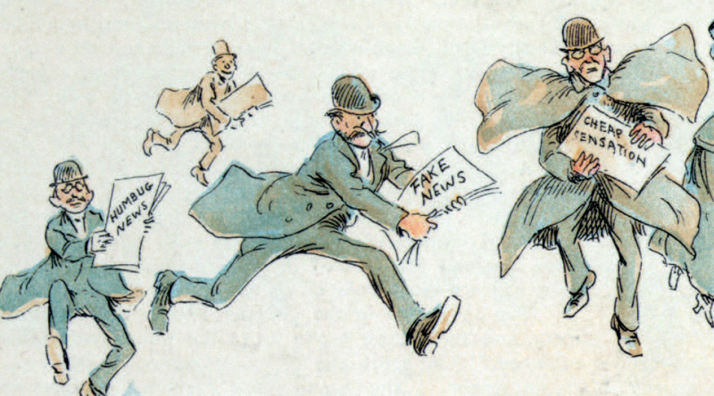 Lutter contre les fake news, un engagement majeur pour les bibliothèques. Frederick Burr Opper, 1894