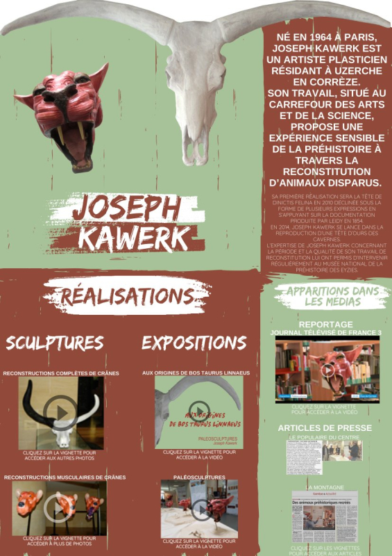Exposition Joseph Kawerk, paléosculptures