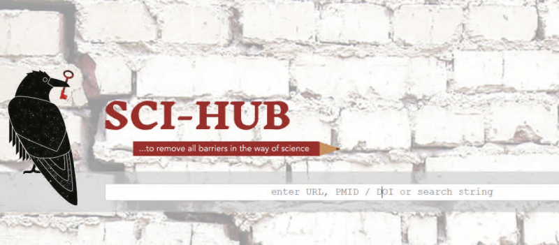 Page d’accueil de la plateforme Pirate Sci‑Hub