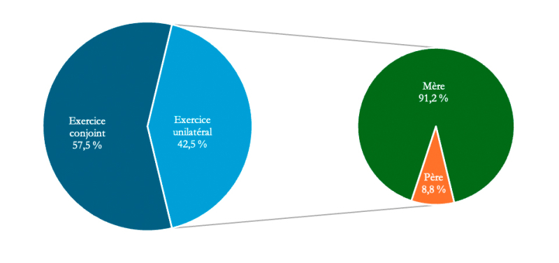 Figure 10. – Type d'exercice de l'autorité parentale en appel.