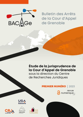 Couverture BACAGe n° 1