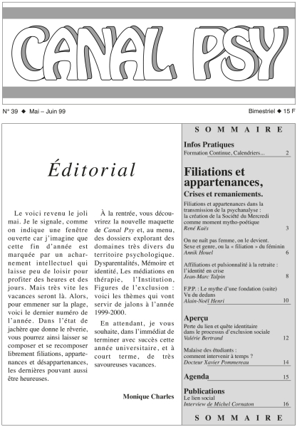 Couverture du n°39