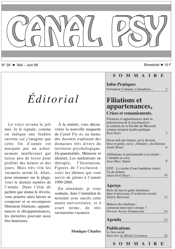 Couverture du n°39
