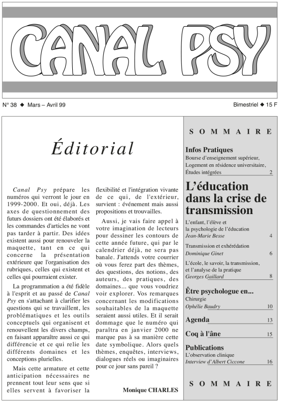 Couverture du n°38