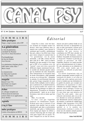 Couverture du n°15
