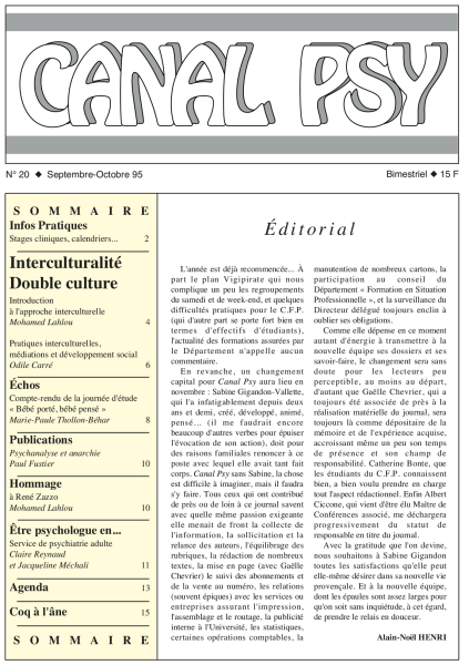 Couverture du n°20