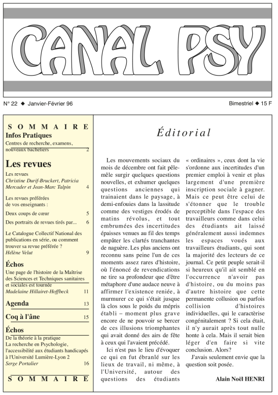 Couverture du n°22