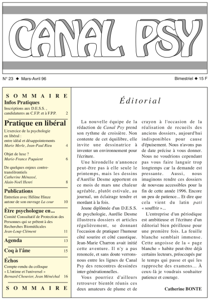 Couverture du n°23