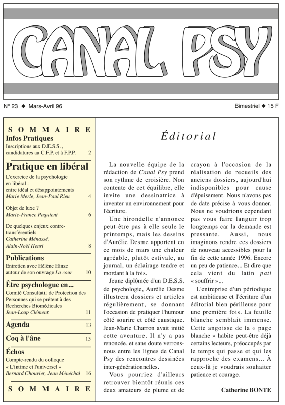 Couverture du n°23