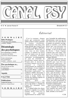 Couverture du n°27