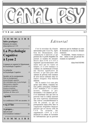 Couverture du n°19