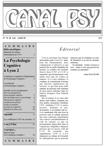 Couverture du n°19
