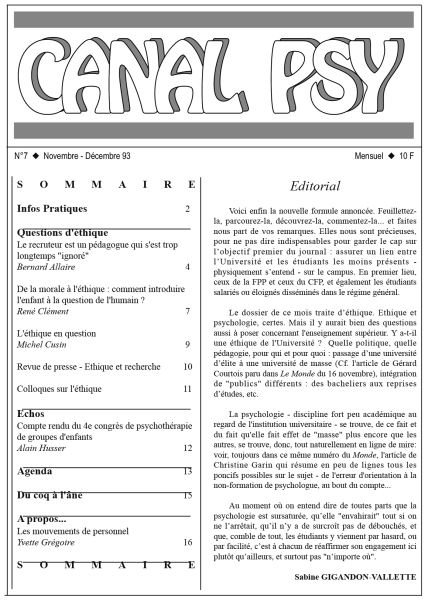 Couverture du n°7