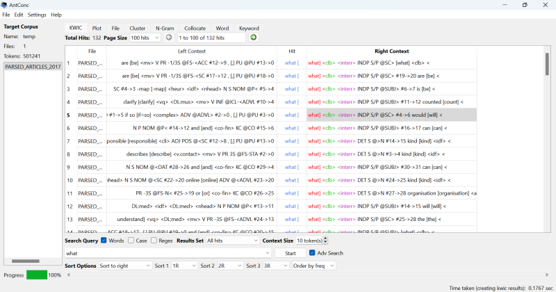 Figure 2: Different annotations for the node what as an independent pronoun (non-inflecting INDP) and as a determiner pronoun (inflecting DET)