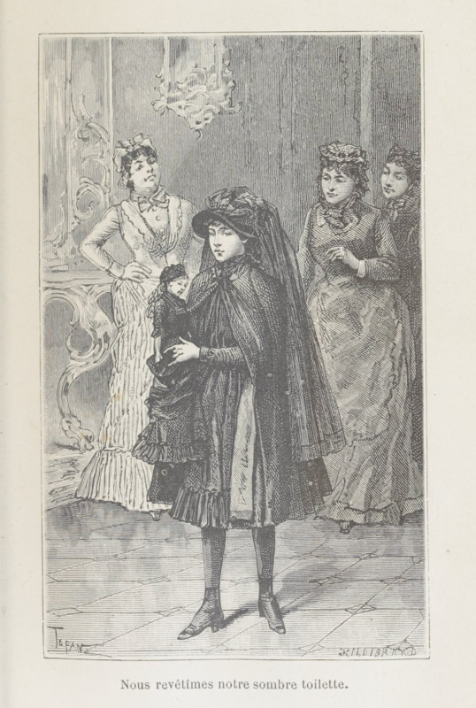 Fig. 2. « Nous revêtimes notre sombre toilette. », Bouche-en-Cœur, éd. cit., p. 83.
