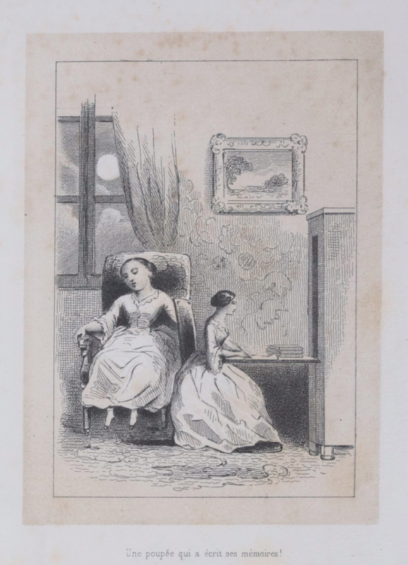 Fig. 2. Julie Gouraud, Mémoires d’une poupée. Contes dédiés aux petites filles par Mlle Louise d’Aulnay, Paris, Amédée Bedelet, 1860, n. p.