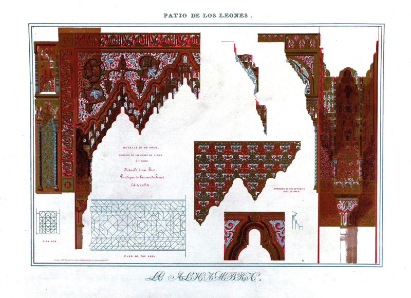 Figure 4. – Détails d’une ogive. Portique de la Cour des Lions.