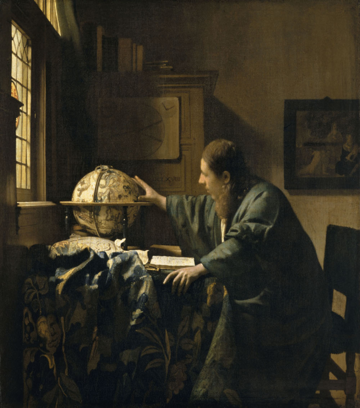 Figure 1. – Johannes Vermeer, L’Astronome, 1668, huile sur toile, Musée du Louvre.