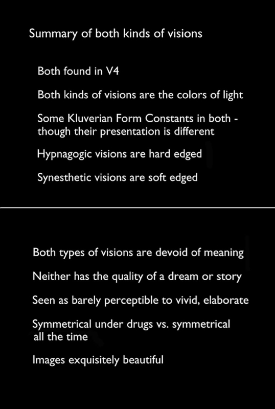 Figure 15. – Summary of both kinds of visions.