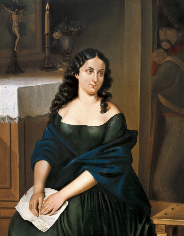 Epifanio Garay Caicedo, Policarpa Salavarrieta Rios, 1880, Huile sur Toile, dimensions 129 x 93,5, Musée National de Bogotà.