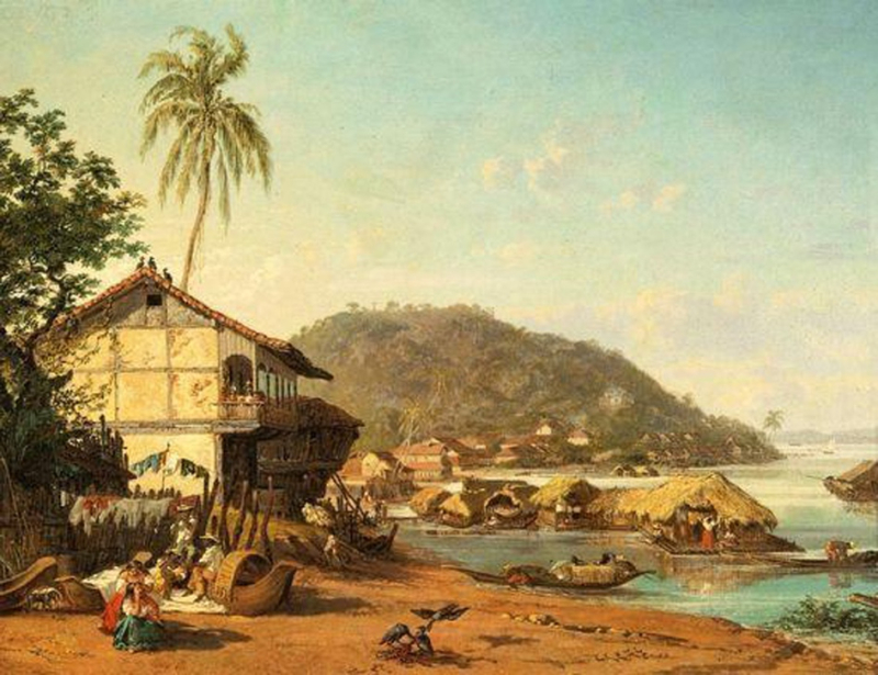 Edouard Charton, Baigneuses de Guayaquil, Huile sur toile, 1846Collection particulière