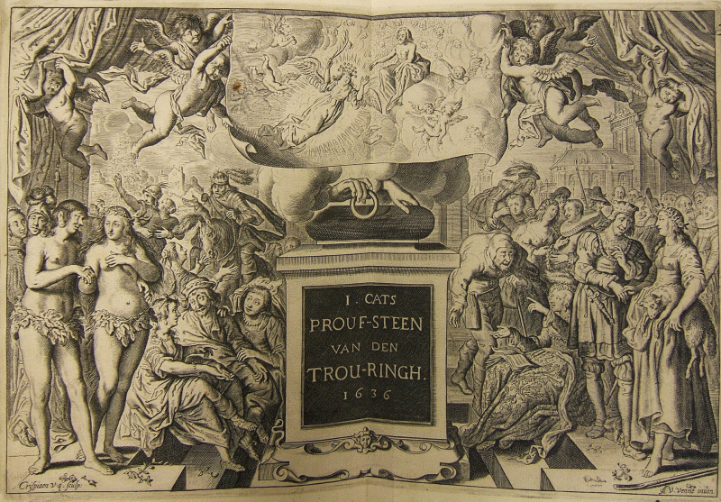 Ill. 2 : Adriaen van de Venne, frontispice : Jacob Cats, Trou-ringh, Dordrecht, M. Havius, 1637, Cliché auteur
