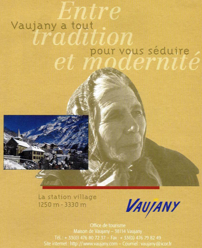 Page de garde de la brochure office du tourisme Vaujany, 2001