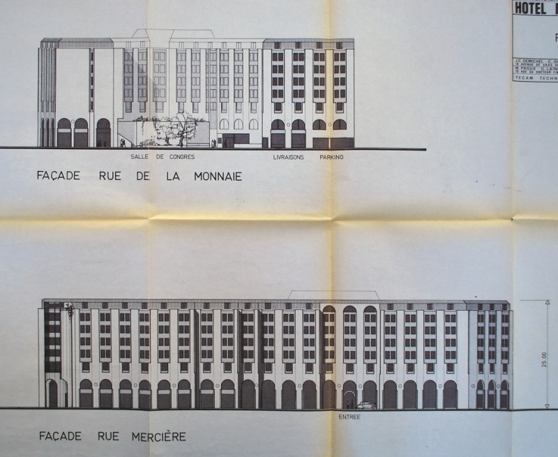 Ill. 8 : Jean-Claude Demichel, Claude Dordilly, Hôtel des Jacobins à Lyon, façades, 3 mai 1979