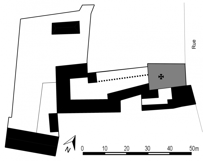 Ill. 2 : Restitution du plan-masse du couvent des annonciades célestes d’Hildesheim en 1828