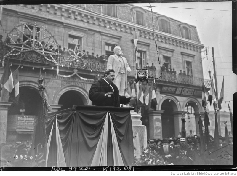 Discours d&apos;Édouard Herriot à l&apos;inauguration du monument Jaurès, Castres, 15 mars 1925