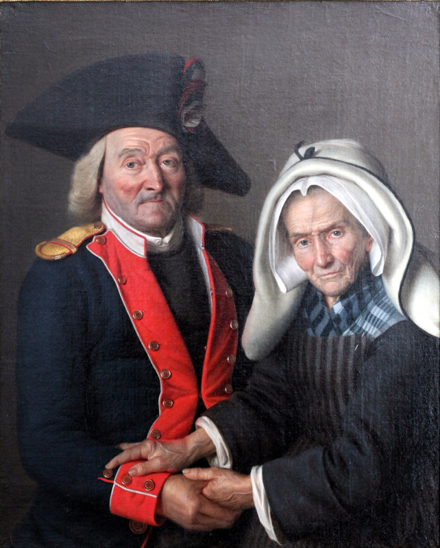 Rémy-Fursy Descarsin, Portrait des centenaires René Dogereau et Perrine Trouillard, huile sur toile, 1791, Vizille, Musée de la Révolution française, 90,5 x 73 cm