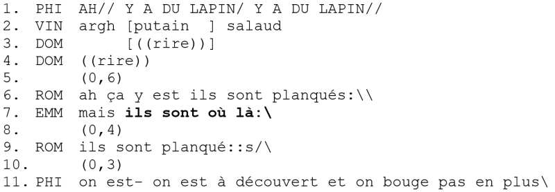 Extrait 5 : Ils sont où là (1h01)23