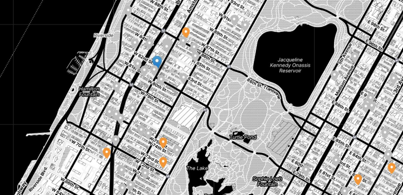 La carte, partie centrale de l’interface