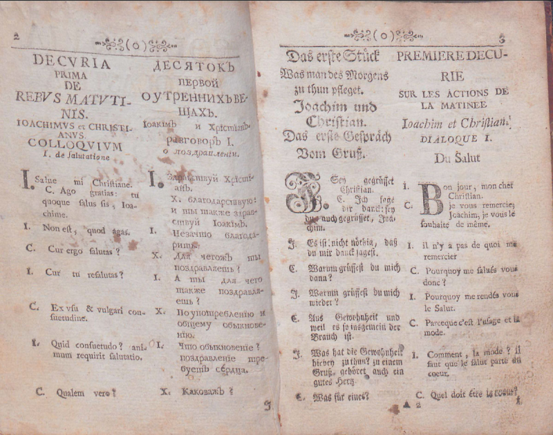 Ill. 12. Dialogues quadrilingues à Saint-Pétersbourg.