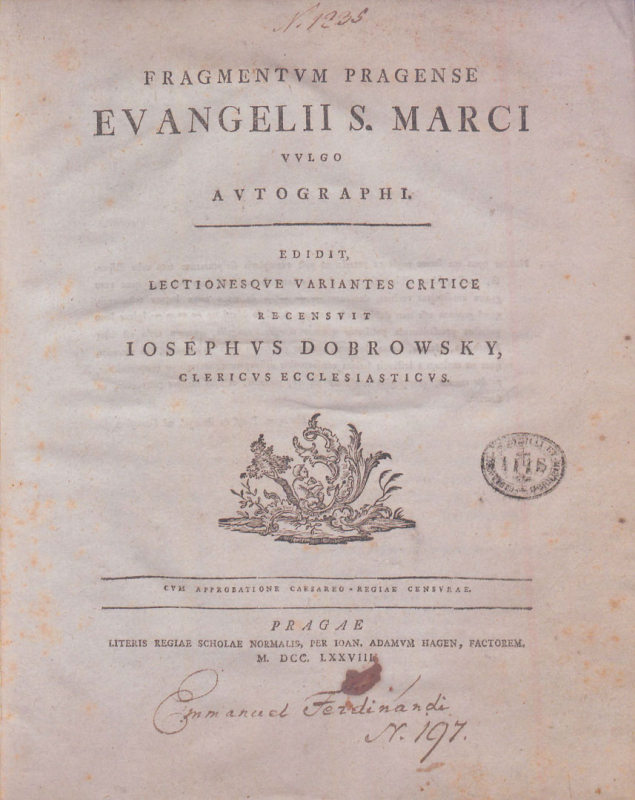 Ill. 23. L’Évangile selon Saint-Marc.