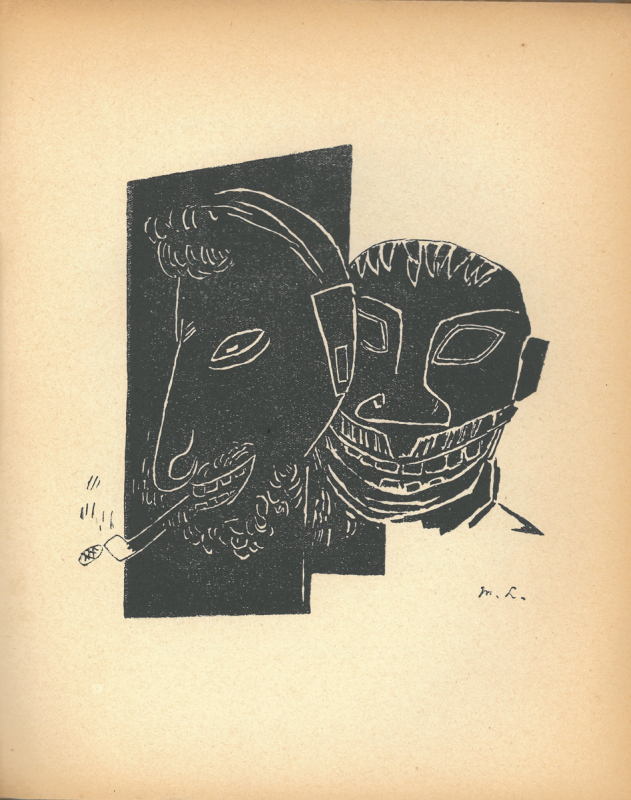 Илл. 6. Иллюстрация Михаила Ларионова к Скифам (Мишень, 1920).
