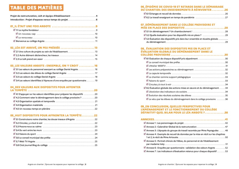 Figure 4. – La table des matières de l’ouvrage.