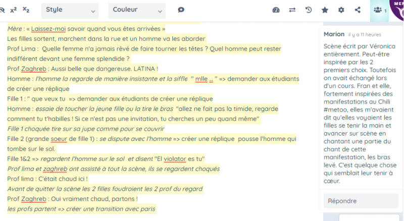 Extrait 3 : F2 commenté