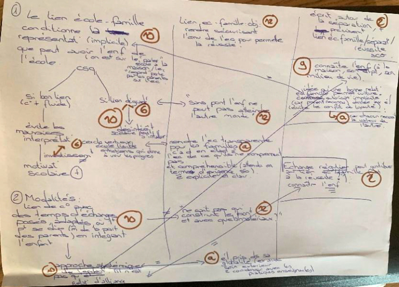 Figure 1. – Photo de la catégorisation manuelle faite par la participante « naïve ».