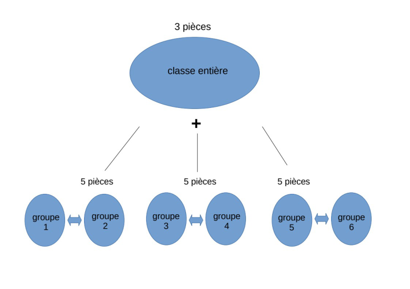 Figure 1. – Schéma représentant la répartition des élèves.
