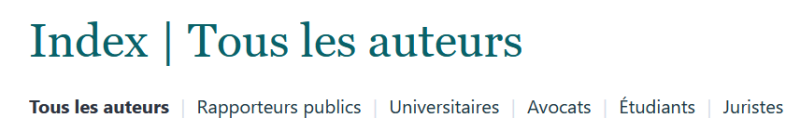 L’index des auteur de la revue Alyoda.