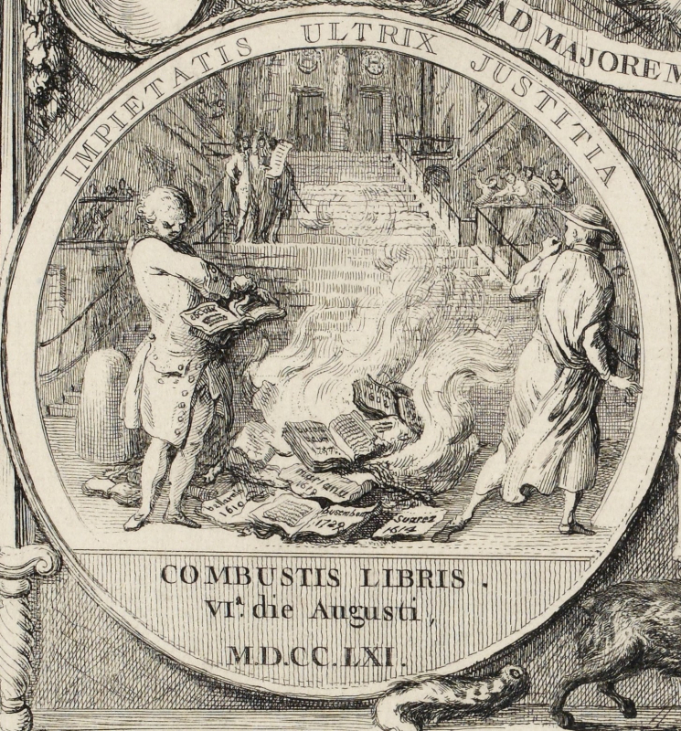 Fig. 3 : Gabriel de Saint-Aubin, L’Expulsion des jésuites, 1761, estampe, Paris, musée Carnavalet, G.5141 (extrait).