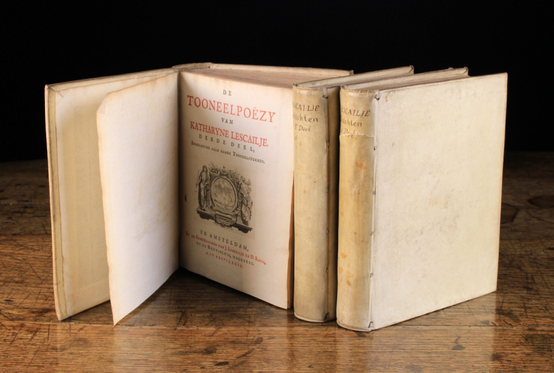 Fig. 2. Katharina Lescailje, De Tooneel- en mengelpoëzy, Amsterdam, Erfgenamen van J. Lescailje en D. Rank, 1731, page de titre du tome III (théâtre)