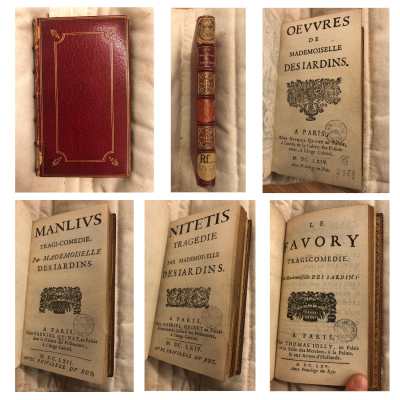 Fig. 1. Recueil factice des Œuvres de Mademoiselle Des Jardins, Paris, Gabriel Quinet, 1664