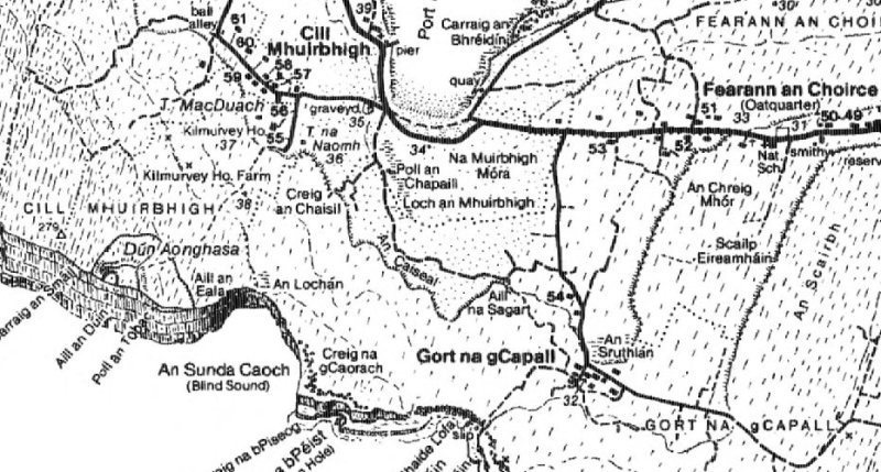 Figure 3. – Detail from Oileáin Árann Map, NUI Galway.