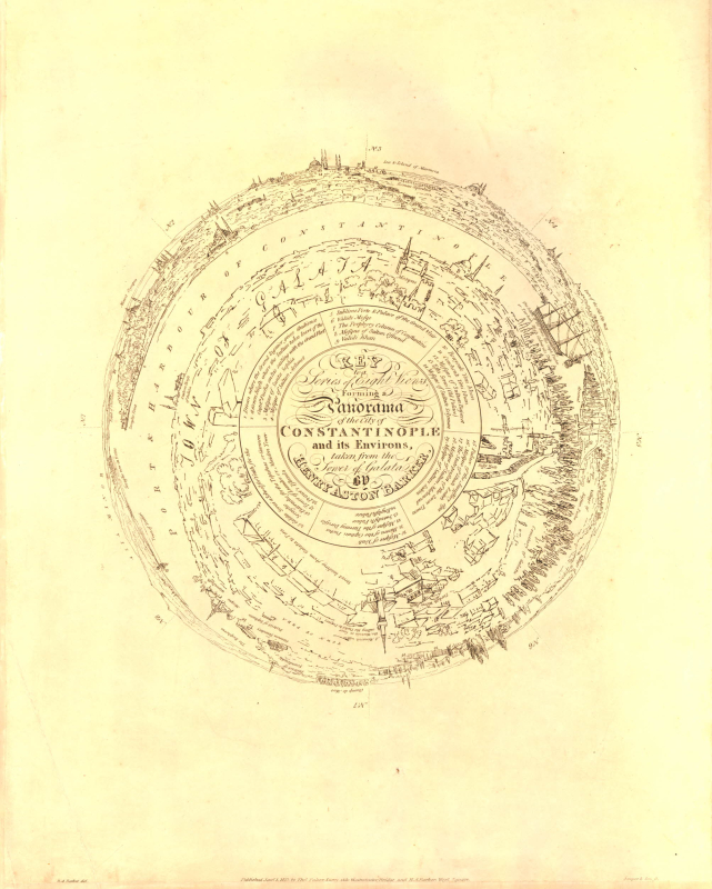 Figure 5. – Richard Sawyer, « Plan d’orientation pour le panorama de la ville de Constantinople ».