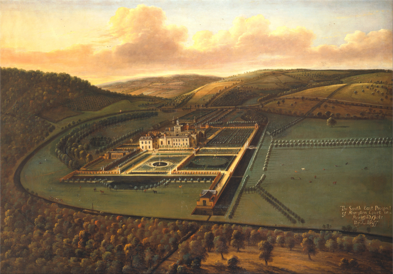 Figure 6. – Leonard Knyff, « The Southeast Prospect of Hampton Court, Herefordshire », 1699.